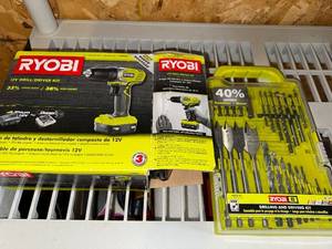 Ryobi 12V DrillDriver Kit & Drilling & Driving Bit Kit (2 Kits)