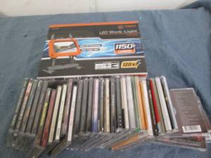 LED work light and CD collection...