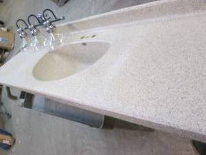 Bathroom sink and light...