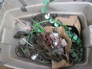 Tote containing assorted tools and ...