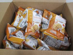 Case of Quaker rice crisps, caramel...