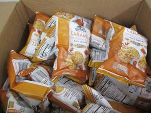 Case of Quaker rice crisps, caramel...