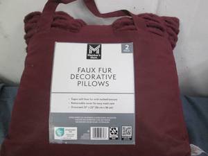 Faux fur decorative pillows...