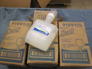 6 Bottles of Scott foam skin cleans...