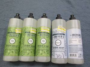 Assorted Mrs Meyers clean day dish ...