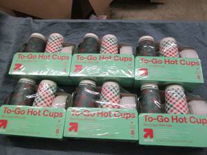 6 8 Packs of hot cold cups with lid...