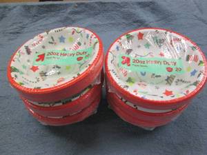 6 20 Count paper bowls...