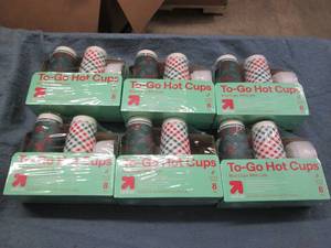 6 8 Packs of hot cold cups with lid...