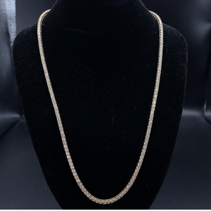 Gorgeous! 10.35 Carat Diamond (VVS2 - VS1) 18" Tennis Chain Necklace in Heavy 14k Yellow Gold (17.50 Grams) w/ EGL Report; $14,750 Retail *VIDEO*