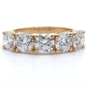 Stunning 2.50 Carat Diamond Five-Stone Anniversary Ring in 14k Yellow Gold $3,500 Retail VIDEO