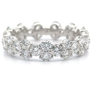 2.50 Carat Diamond Trellis Cluster Ring in 14k White Gold VIDEO