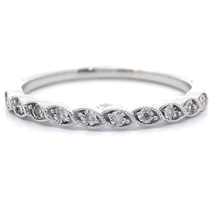 Natural Diamond Marquise Stacking Ring in White Gold Retail $645 VIDEO