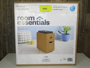 Outdoor Rectangular Gas Fire Pit Terra Cotta - Room Essentials