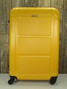 InUSA Pilot Lightweight Hardside Checked Spinner Luggage - Mustard Yellow