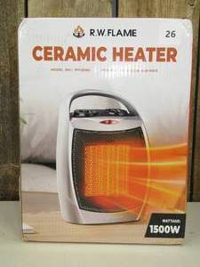 R.W.FLAME Portable Electric Space Heater, Small Ceramic Heater Fan with Thermostat