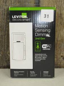 Leviton Decora Smart Motion Sensing Dimmer Switch, Wi-Fi 2nd Gen, Neutral Wire Required