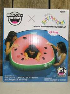 BigMouth Inc X Original Squishmallows Wanda The Watermelon Pool Float 4 Ft Long