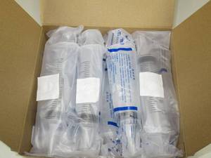 10pcs 60ml Plastic Syringe for Liquid Measuring Syringes Without Needle with Cap, Clear