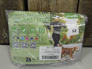 Pecute Dog Leash Hands Free Waist Leash with Pouch