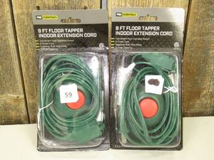 Pro Essentials Floor Tapper Indoor Extension Cord, 9 ft  (set of 2)