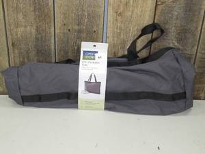 Daypack Packing Tote Bag - Open Story Gray Travel Handbag with Zip Closure