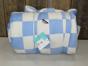 Blue Checkered Kids Sleeping Bag - Pillowfort
