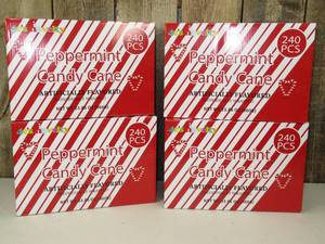 4 Boxs of Peppermint Candy Canes with 240 in Each Box