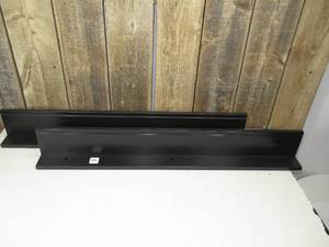 2 black shelves