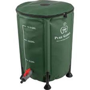Pure Garden 13.2gal Collapsible Portable Rain Barrel 50L Capacity