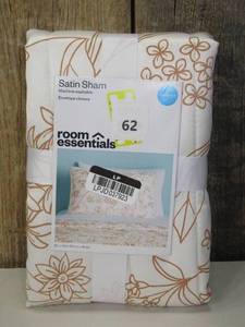 Standard Satin Quilt Sham Copper Floral - Room Essentials