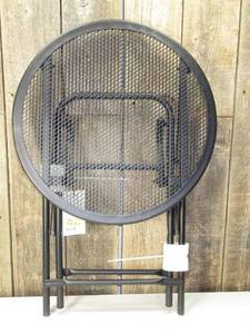 18 Metal Mesh Patio Accent Table Black - Room Essentials