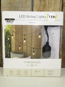 10ct LED Drop Outdoor String Lights Black - Threshold