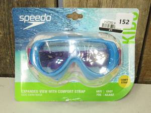 Speedo Kids Swim Mask with Fabric Strap - BluePurple Ages 3-6