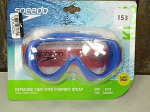 Speedo Kids Swim Mask with Fabric Strap - BlueCoral Ages 3-6