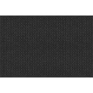 Black 48 in. x 72 in. Synthetic Fiber and Recycled Rubber Commercial Door Mat