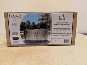 NEW DURO 304 STAINLESS STEEL CHARCOAL TABLETOP GRILL