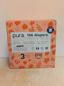 NEW PURA SUPER SOFT & COMFY, ENHANCED WITH ORGANIC COTTON SIZE 3 156 CT