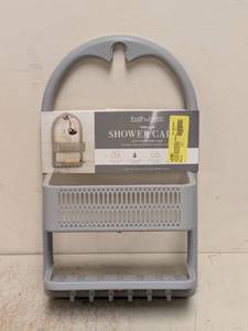 NEW BATH BLISS TRELLIS SHOWER CADDY GRAY