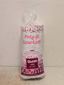 NEW POLY-FIL LOW-LOFT QUILT BATTING QUEEN LARGE