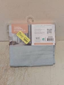 NEW TOWN & COUNTRY WOVEN SHOWER CURTAIN GREEN