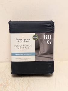 NEW BHG PERFORMANCE SHEET SET QUEEN GREYSTONE
