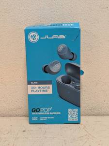 NEW JLAB GO POP TRUE WIRELESS EARBUDS BLUE