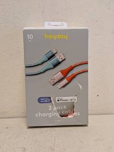 NEW HAYDAY 10FT. CHARGING CABLES FOR IPHONEIPAD 2PK