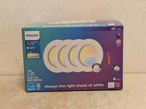 NEW PHILIPS 56 RECESSED DOWNLIGHT 75W 4PK