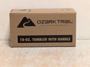 NEW OZARK TRAIL 18OZ. TUMBLER WITH HANDLE BLUE