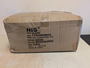 NEW HIG 5PC COMFORTER SET GREEN KING SIZE