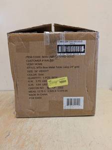 NEW MY TEXAS HOUSE METAL TABLE LAMP 24 GOLD