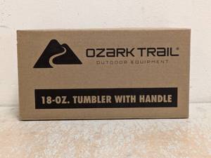 NEW OZARK TRAIL 18OZ. TUMBLER WITH HANDLE PURPLE