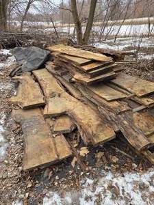 15- Live Edge White Oak Slab Wood