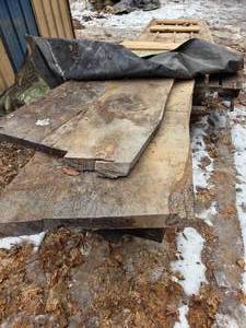 5- Live Edge Red Oak Slab Wood